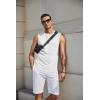 COOFANDY Mens Workout Tank Tops Cotton 3 Pack Soft Gym Muscle Shirt Sleeveless Classic T Shirts(White(1 Pack))