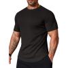 COOFANDY Mens Muscle T Shirts Short Sleeve Slim Fit Tshirts Gym Workout Athletic Crewneck Shirt(Black)