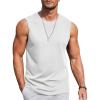 COOFANDY Mens Workout Tank Tops Cotton 3 Pack Soft Gym Muscle Shirt Sleeveless Classic T Shirts(White(1 Pack))