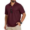 COOFANDY Polo Shirts for Men Short Sleeve Performance Collared Work Golf Shirts Dry Fit Pique Polos Summer Tactical Polo Shirts