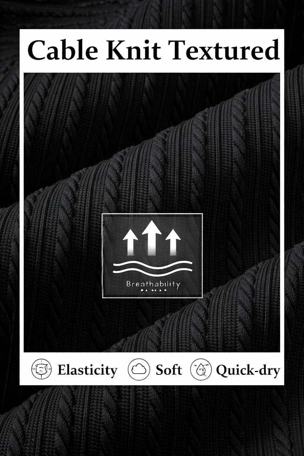 imageCOOFANDY Mens 2 Piece Outfits Beach Knit Jacquard Sleeveless Shirt and Shorts Sets Summer Athletic Vacation SetBlack