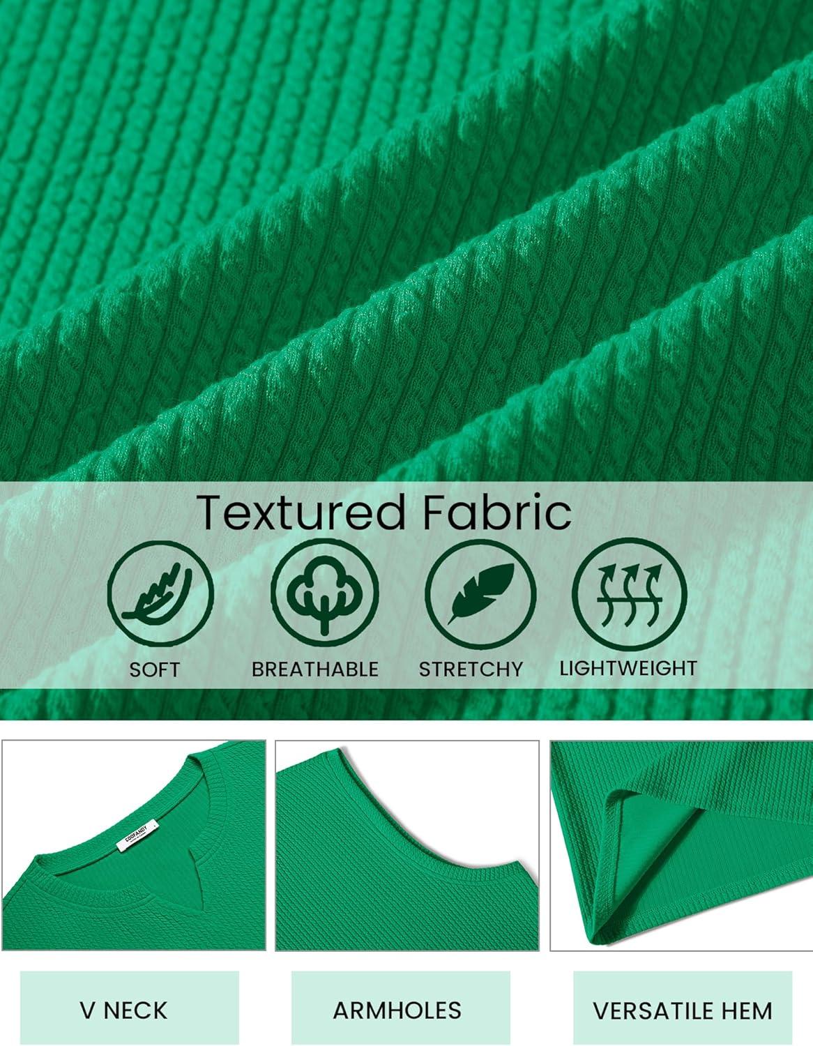imageCOOFANDY Mens Casual Tank Top V Neck Knit Jacquard Sleeveless T Shirts Lightweight Summer Beach Textured TankGreen