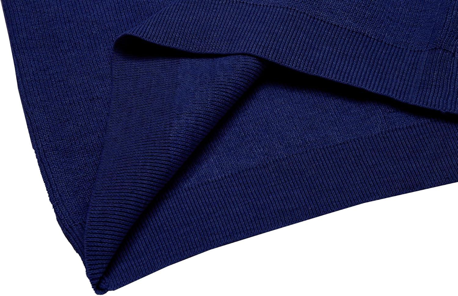 imageCOOFANDY Mens Sweater Vest V Neck Sleeveless Sweater Slim Fit Casual Knitted Vest SweatersNavy Blue and White Stripe