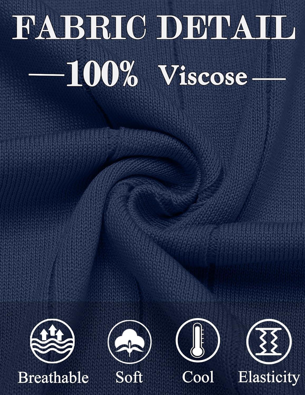 imageCOOFANDY Mens TShirts Short Sleeve Crewneck Knit Shirts Summer Ribbed Textured Tee ShirtsB Navy Blue