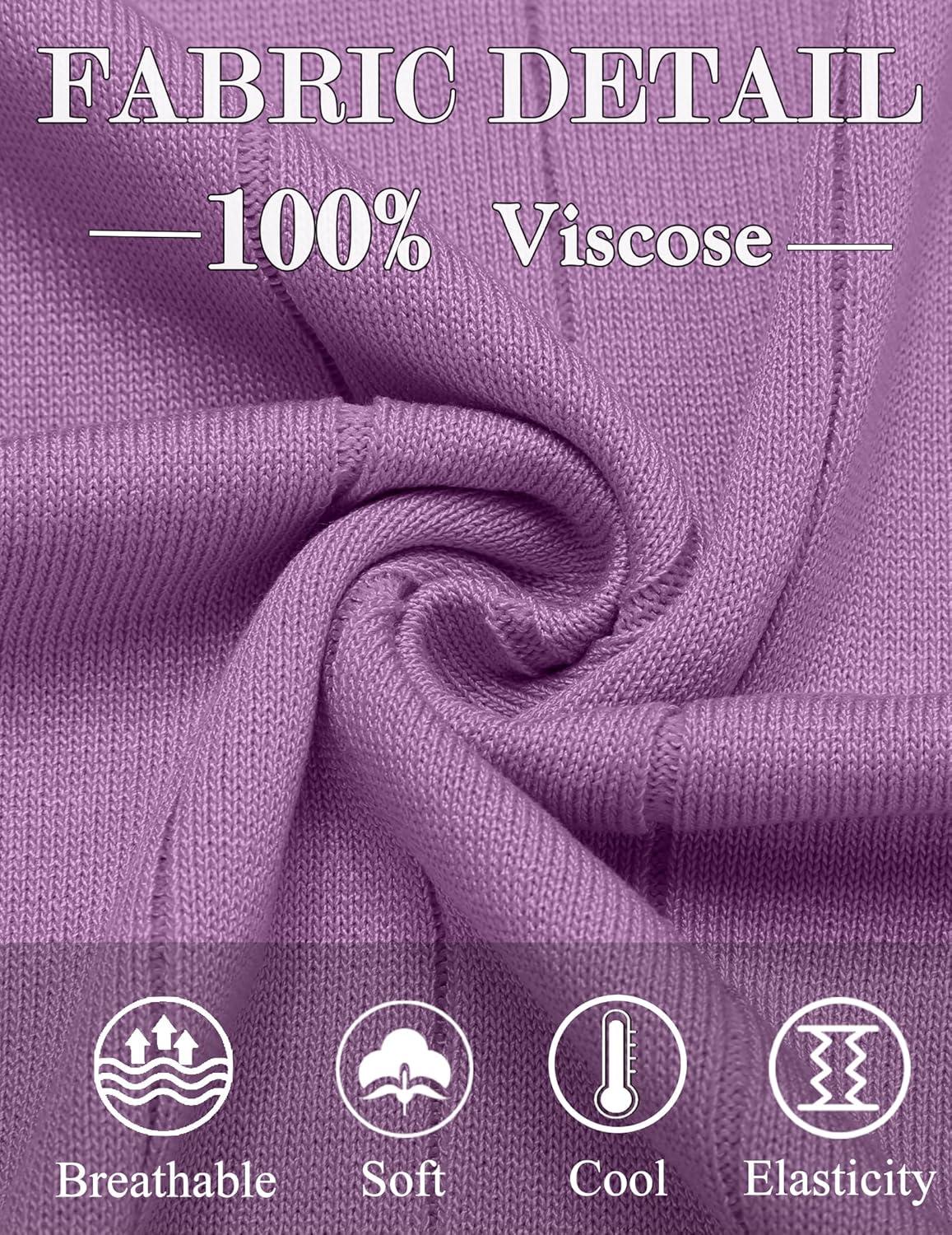 imageCOOFANDY Mens TShirts Short Sleeve Crewneck Knit Shirts Summer Ribbed Textured Tee ShirtsViolet