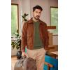 COOFANDY Men Casual Knit Sweater Quarter Button Henley Long Sleeve Slim Fit Twisted Pullover Sweater(Army Green)
