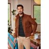 COOFANDY Men Casual Knit Sweater Quarter Button Henley Long Sleeve Slim Fit Twisted Pullover Sweater(Black)