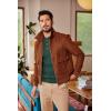 COOFANDY Men Casual Knit Sweater Quarter Button Henley Long Sleeve Slim Fit Twisted Pullover Sweater(Lake Green)