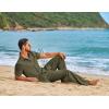 COOFANDY Mens 2 Piece Sets Summer Outfits Short Sleeve Button Down Shirt Loose Pant Sets Beach Vacation Outfits(Army Green)