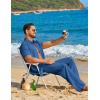 COOFANDY Mens 2 Piece Sets Summer Outfits Short Sleeve Button Down Shirt Loose Pant Sets Beach Vacation Outfits(Denim Blue)