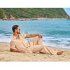COOFANDY Mens 2 Piece Sets Summer Outfits Short Sleeve Button Down Shirt Loose Pant Sets Beach Vacation Outfits(Light Khaki)