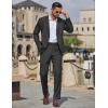 COOFANDY Men’s 2 Piece Suit Slim Fit Two Buttons Dress Suits Solid Jacket and Pants Set Tuxedo for Wedding Prom Business(Black)