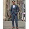 COOFANDY Men’s 2 Piece Suit Slim Fit Two Buttons Dress Suits Solid Jacket and Pants Set Tuxedo for Wedding Prom Business(Dark Blue)