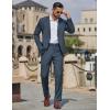 COOFANDY Men’s 2 Piece Suit Slim Fit Two Buttons Dress Suits Solid Jacket and Pants Set Tuxedo for Wedding Prom Business(Dark Blue)