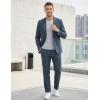 COOFANDY Men’s 2 Piece Suit Slim Fit Two Buttons Dress Suits Solid Jacket and Pants Set Tuxedo for Wedding Prom Business(Dark Blue)