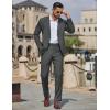 COOFANDY Men’s 2 Piece Suit Slim Fit Two Buttons Dress Suits Solid Jacket and Pants Set Tuxedo for Wedding Prom Business(Dark Gray)