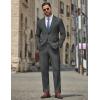 COOFANDY Men’s 2 Piece Suit Slim Fit Two Buttons Dress Suits Solid Jacket and Pants Set Tuxedo for Wedding Prom Business(Dark Gray)