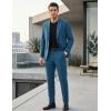 COOFANDY Men’s 2 Piece Suit Slim Fit Two Buttons Dress Suits Solid Jacket and Pants Set Tuxedo for Wedding Prom Business(Navy Blue)