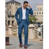COOFANDY Men’s 2 Piece Suit Slim Fit Two Buttons Dress Suits Solid Jacket and Pants Set Tuxedo for Wedding Prom Business(Navy Blue)