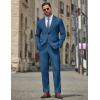 COOFANDY Men’s 2 Piece Suit Slim Fit Two Buttons Dress Suits Solid Jacket and Pants Set Tuxedo for Wedding Prom Business(Navy Blue)