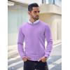 COOFANDY Men’s Crewneck Sweaters Long Sleeve Dress Knit Sweater Lightweight Slim Fit Pullover Sweaters(Purple)