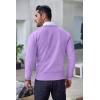 COOFANDY Men’s Crewneck Sweaters Long Sleeve Dress Knit Sweater Lightweight Slim Fit Pullover Sweaters(Purple)