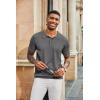 COOFANDY Mens Knit Polo Shirts Short Sleeve Textured Button Down Polo Shirt Cuban Guayabera Summer Beach Shirts(Dark Grey)