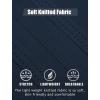 COOFANDY Mens Knit Polo Shirts Short Sleeve Textured Button Down Polo Shirt Cuban Guayabera Summer Beach Shirts(Navy Blue)