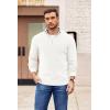COOFANDY Mens Quarter Zip Pullover Slim Fit Lightweight Sweater Casual Mock Neck Knit Polo Sweater(White)