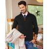 COOFANDY Mens Quarter Zip Sweater Slim Fit Mock Neck Pullover Casual Knitted Ribbed Polo Sweaters(A-black)