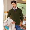 COOFANDY Mens Quarter Zip Sweater Slim Fit Mock Neck Pullover Casual Knitted Ribbed Polo Sweaters(Army Green)