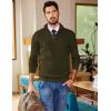 COOFANDY Mens Quarter Zip Sweater Slim Fit Mock Neck Pullover Casual Knitted Ribbed Polo Sweaters(Army Green)