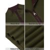 COOFANDY Mens Quarter Zip Sweater Slim Fit Mock Neck Pullover Casual Knitted Ribbed Polo Sweaters(Army Green)