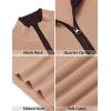 COOFANDY Mens Quarter Zip Sweater Slim Fit Mock Neck Pullover Casual Knitted Ribbed Polo Sweaters(Camel)