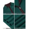 COOFANDY Mens Quarter Zip Sweater Slim Fit Mock Neck Pullover Casual Knitted Ribbed Polo Sweaters(Green)