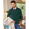 COOFANDY Mens Quarter Zip Sweater Slim Fit Mock Neck Pullover Casual Knitted Ribbed Polo Sweaters(Green)