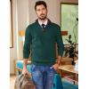 COOFANDY Mens Quarter Zip Sweater Slim Fit Mock Neck Pullover Casual Knitted Ribbed Polo Sweaters(Green)