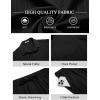 COOFANDY Men’s Summer Beach Outfits 2 Piece Short Sets Shirts and Shorts Vacation Texture Linen Sets for Men(Black)