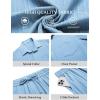 COOFANDY Men’s Summer Beach Outfits 2 Piece Short Sets Shirts and Shorts Vacation Texture Linen Sets for Men(Light Blue)