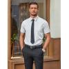 COOFANDY Mens Wrinkle Free Dress Shirt Polka Dot Short Sleeve Button Down Business Casual Shirts(White-blue Plus Sign)