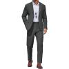 COOFANDY Men’s 2 Piece Suit Slim Fit Two Buttons Dress Suits Solid Jacket and Pants Set Tuxedo for Wedding Prom Business(Dark Gray)