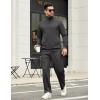COOFANDY Men’s Sweatsuits 2 Piece Set Quarter Zip Pullover with Wide Leg Sweatpants Matching Tracksuit(Dark Grey)