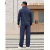 COOFANDY Men’s Sweatsuits 2 Piece Set Quarter Zip Pullover with Wide Leg Sweatpants Matching Tracksuit(Navy)