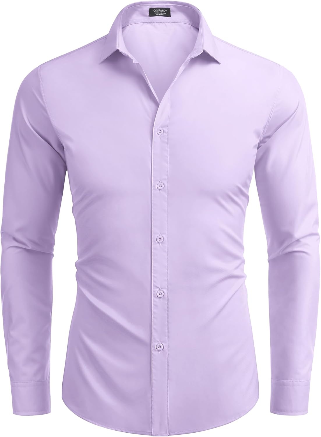 imageCOOFANDY Mens Rose Shiny Shirt Luxury Flowered Printed Button Down ShirtLight Purple