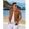 COOFANDY Men’s Knit Button Down Shirt 2025 Vintage Short Sleeve Polo Shirt Casual Beach Tops(Brown)