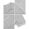 COOFANDY Men’s Knit Button Down Shirt 2025 Vintage Short Sleeve Polo Shirt Casual Beach Tops(Light Gray)