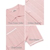 COOFANDY Men’s Knit Button Down Shirt 2025 Vintage Short Sleeve Polo Shirt Casual Beach Tops(Light Pink)