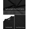 COOFANDY Men’s Knit Shirt Short Sleeve Button Down Shirts Vintage Casual Summer Beach Shirts(Black)