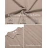 COOFANDY Men’s Knit Shirt Short Sleeve Button Down Shirts Vintage Casual Summer Beach Shirts(Khaki)