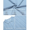 COOFANDY Men’s Knit Shirt Short Sleeve Button Down Shirts Vintage Casual Summer Beach Shirts(Light Blue)